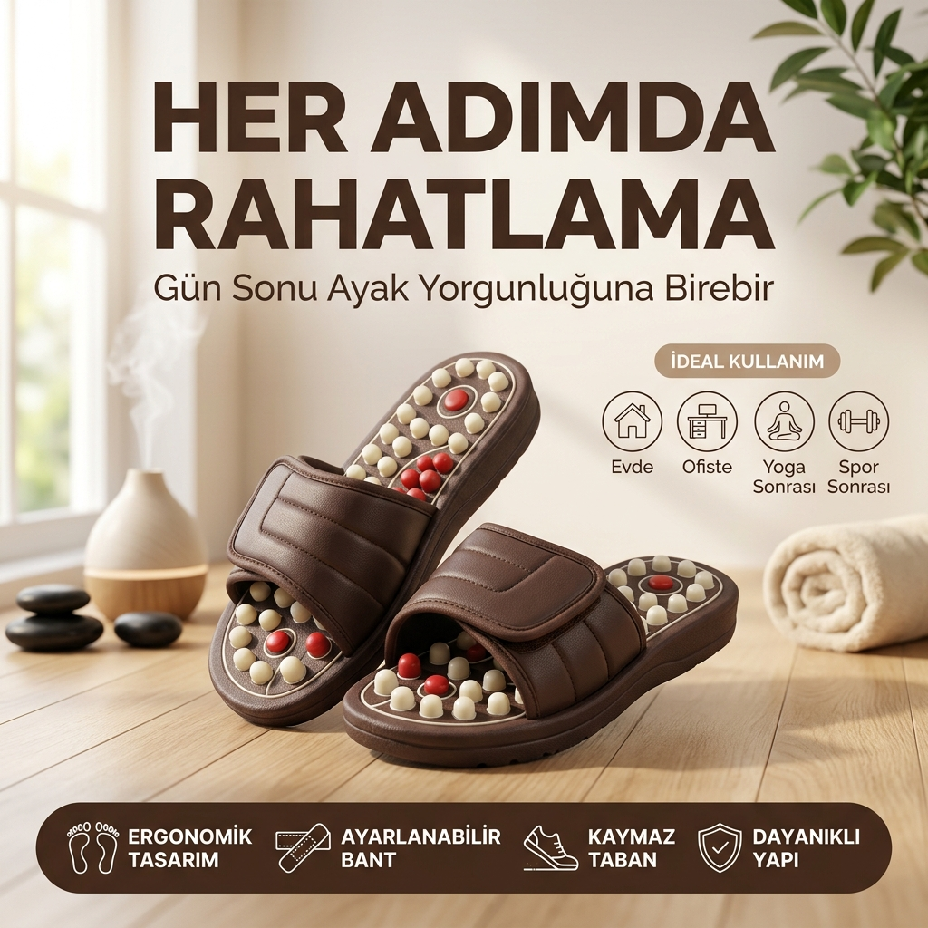 Refleksoloji Tabanlı Masaj Terliği